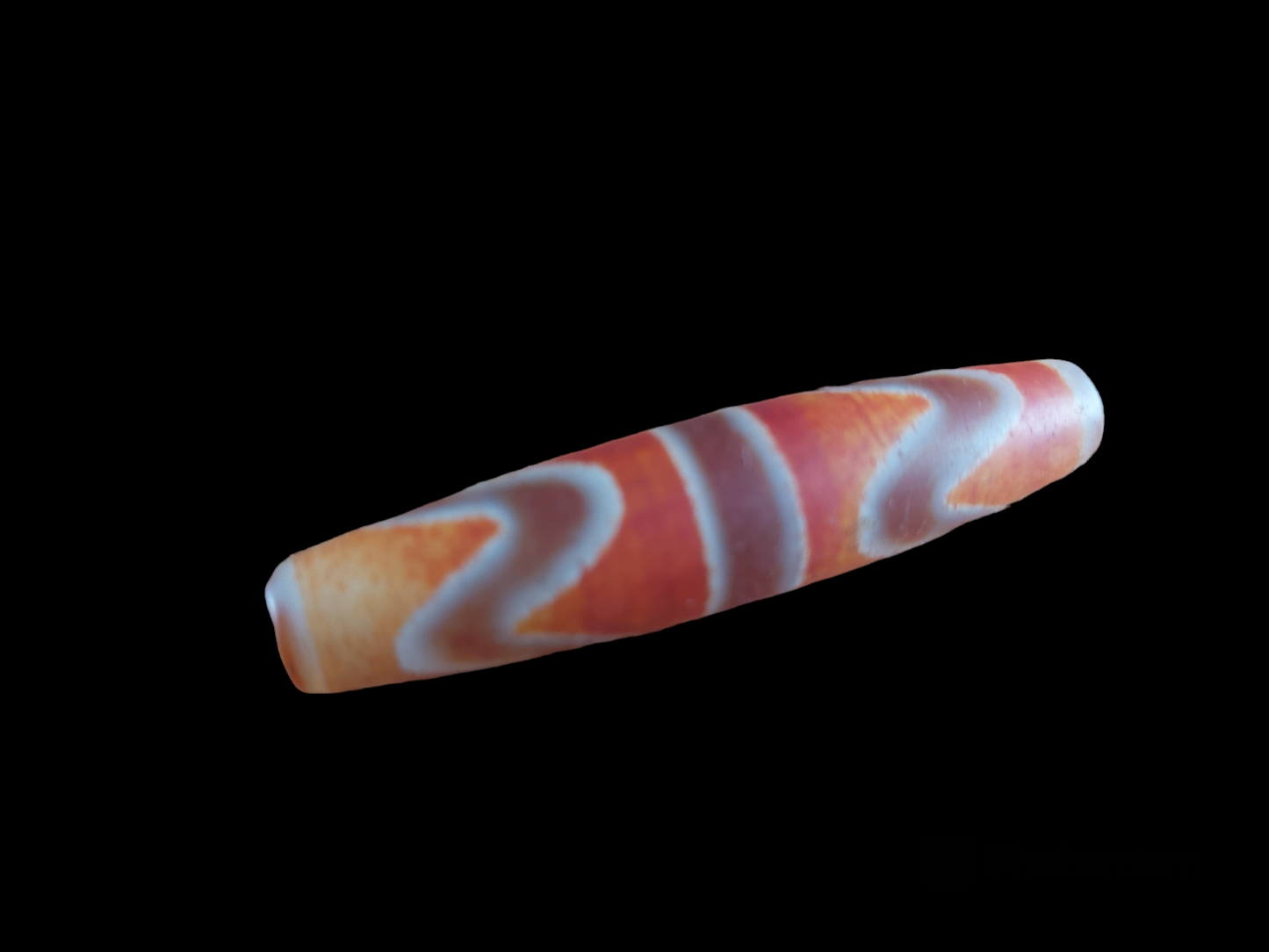 Double tiger tooth dzi bead #2