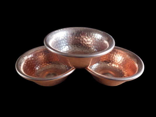 Red copper offering bowl