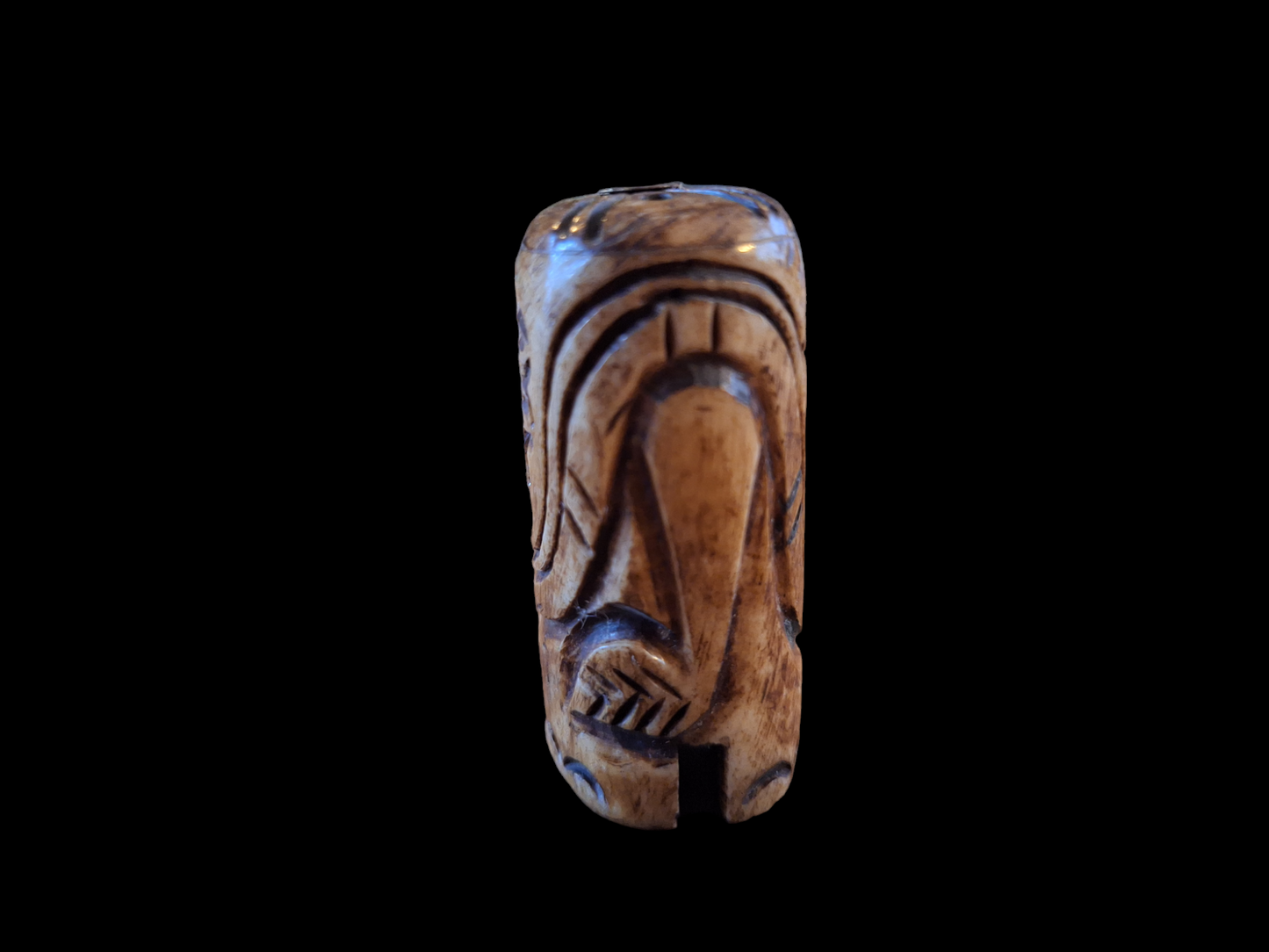 Bone carved elephant bead