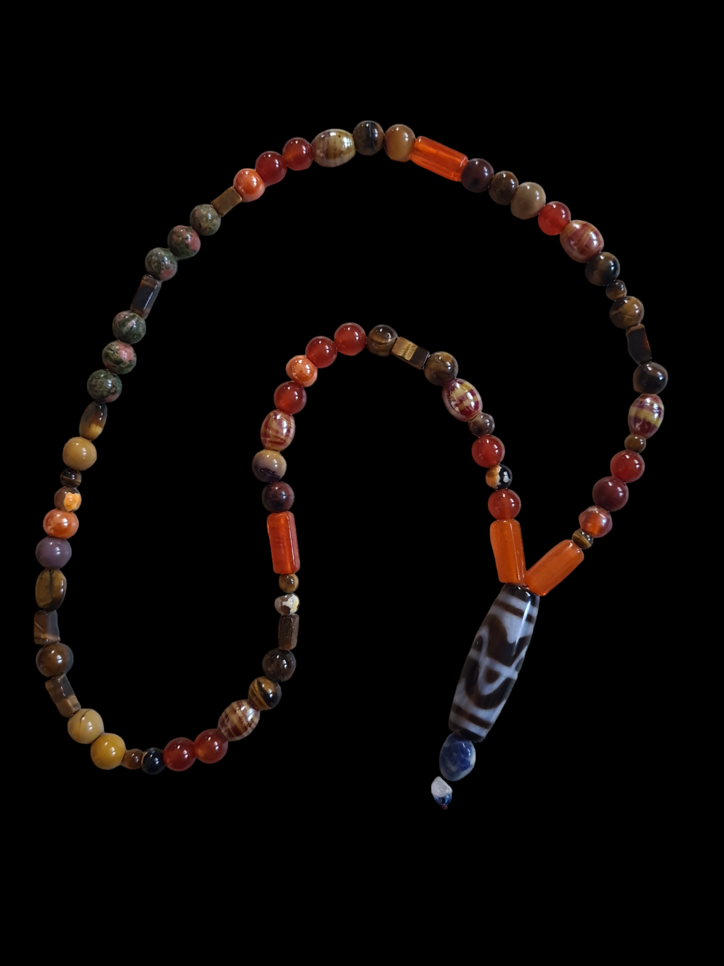 Dzi-bead necklace "Wave"