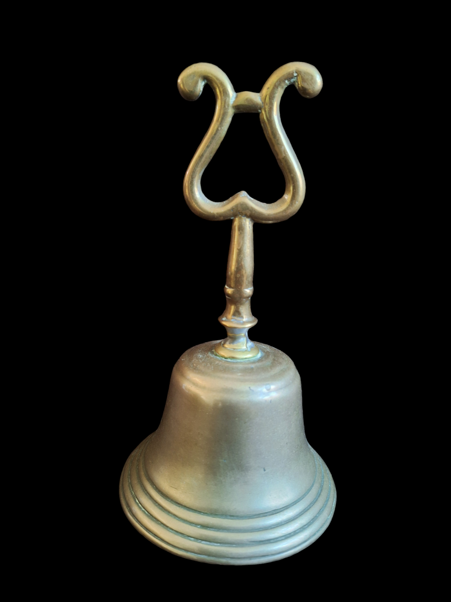 Vintage Dutch table bell / altar bell with harp