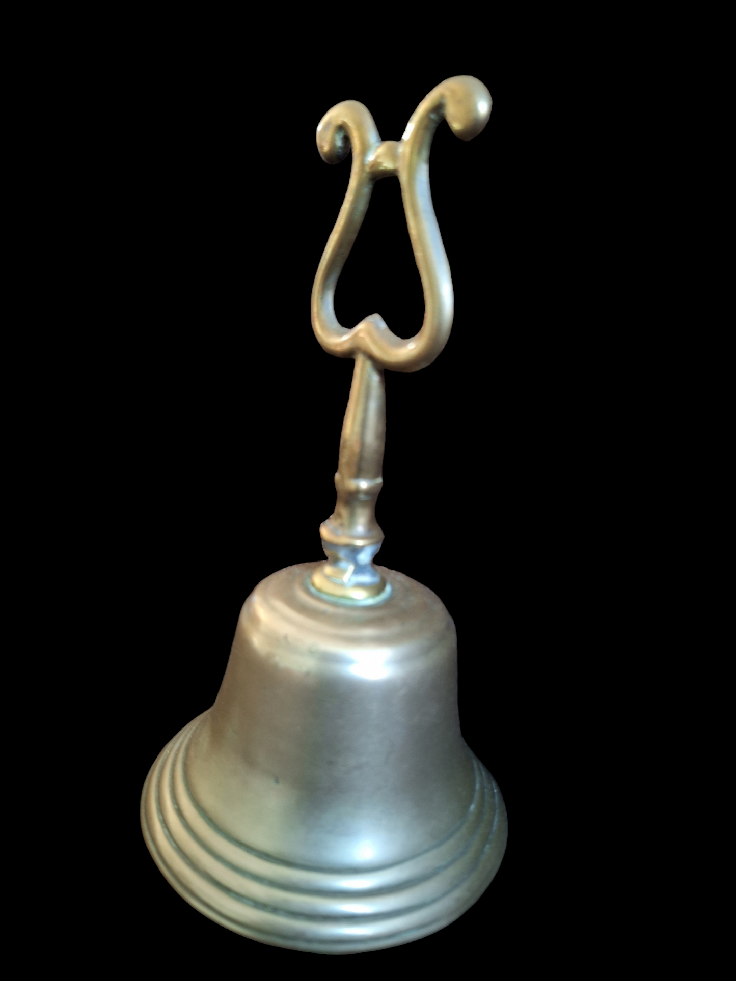 Vintage Dutch table bell / altar bell with harp