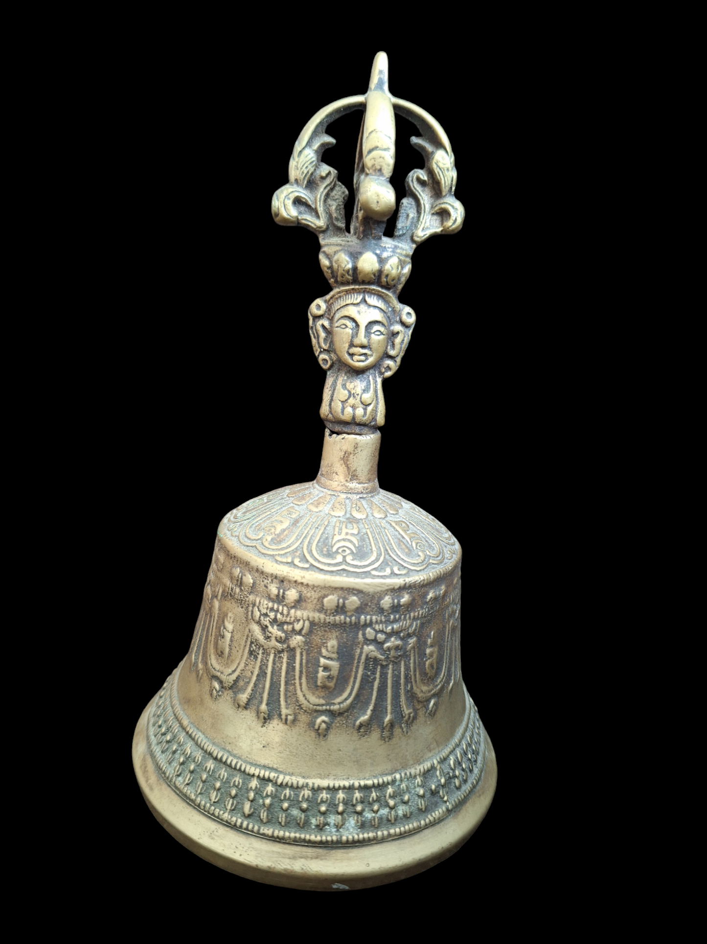 Vintage Tibetan Buddhist bell and dorje set