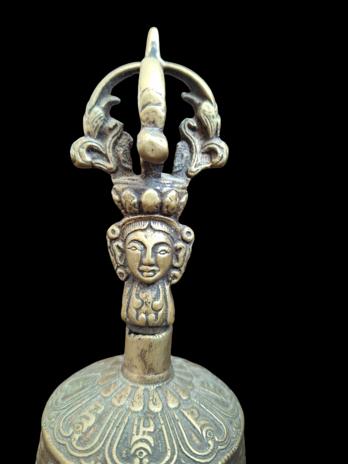 Vintage Tibetan Buddhist bell and dorje set