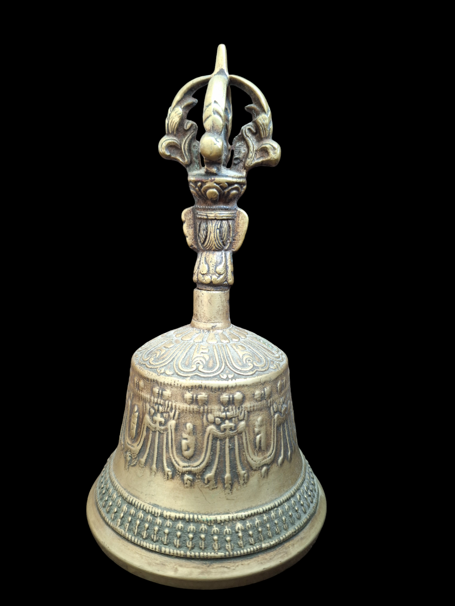 Vintage Tibetan Buddhist bell and dorje set
