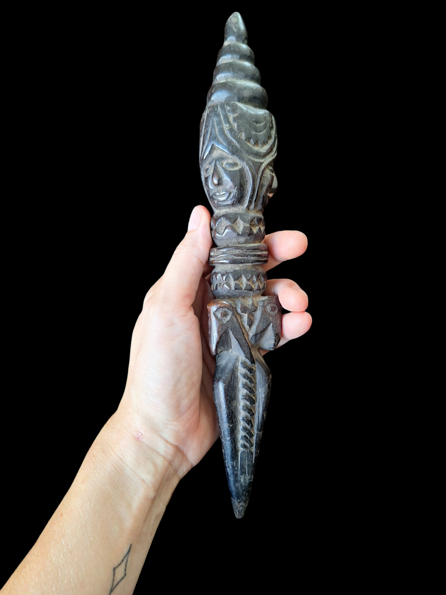 Antique wooden phurba #27