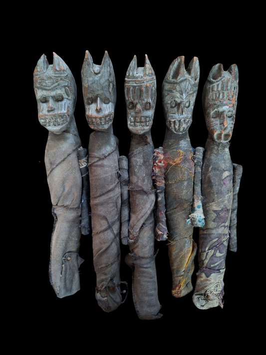 Old Santal tribal storyteller puppets set #3