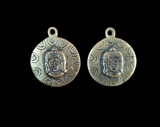 Nepalese mirror Buddha and Lo Shu 33 millimeter