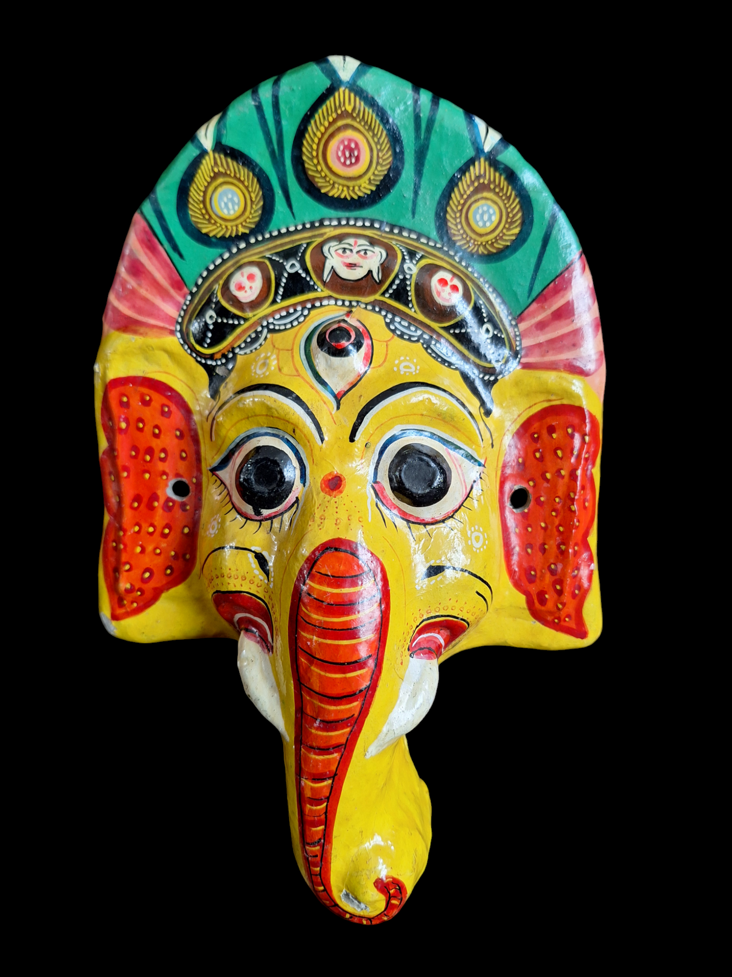 Vintage paper mache Ganesha mask