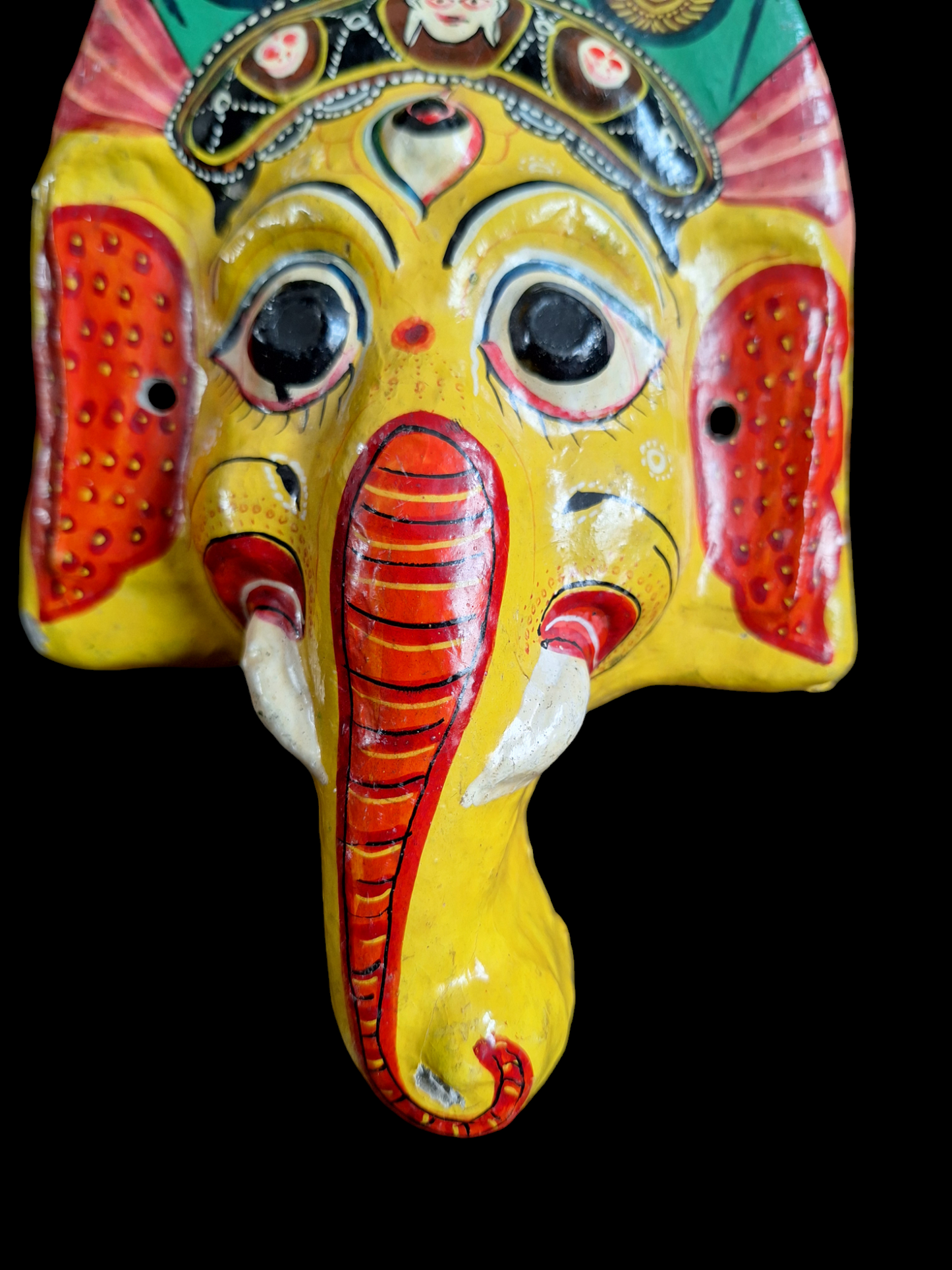 Vintage paper mache Ganesha mask