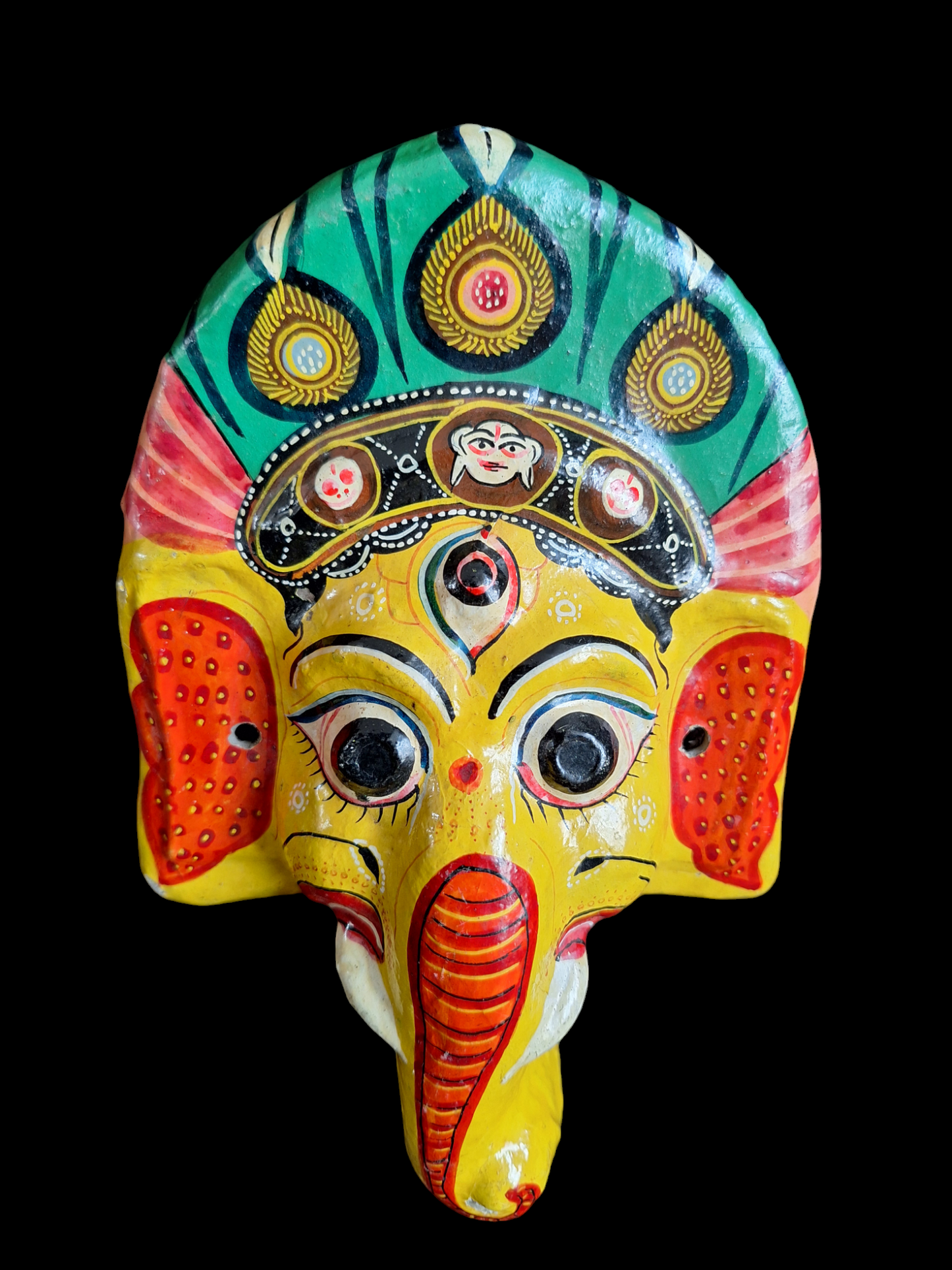 Vintage paper mache Ganesha mask