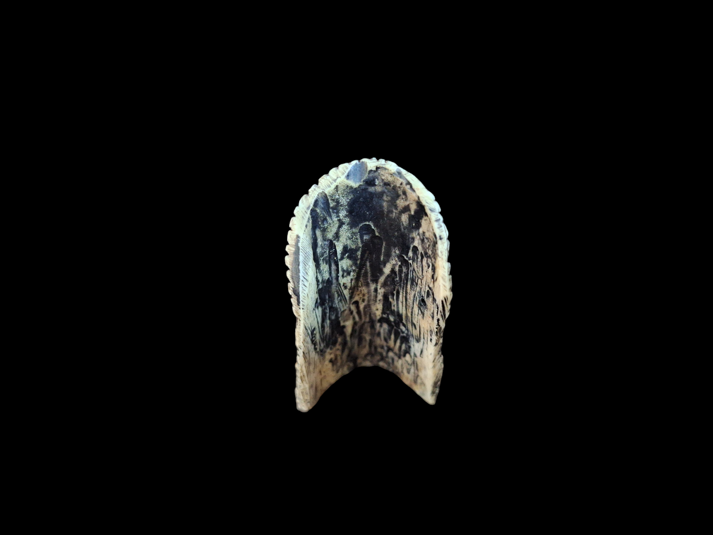 Vintage yak bone carving Vajrapani Krodha