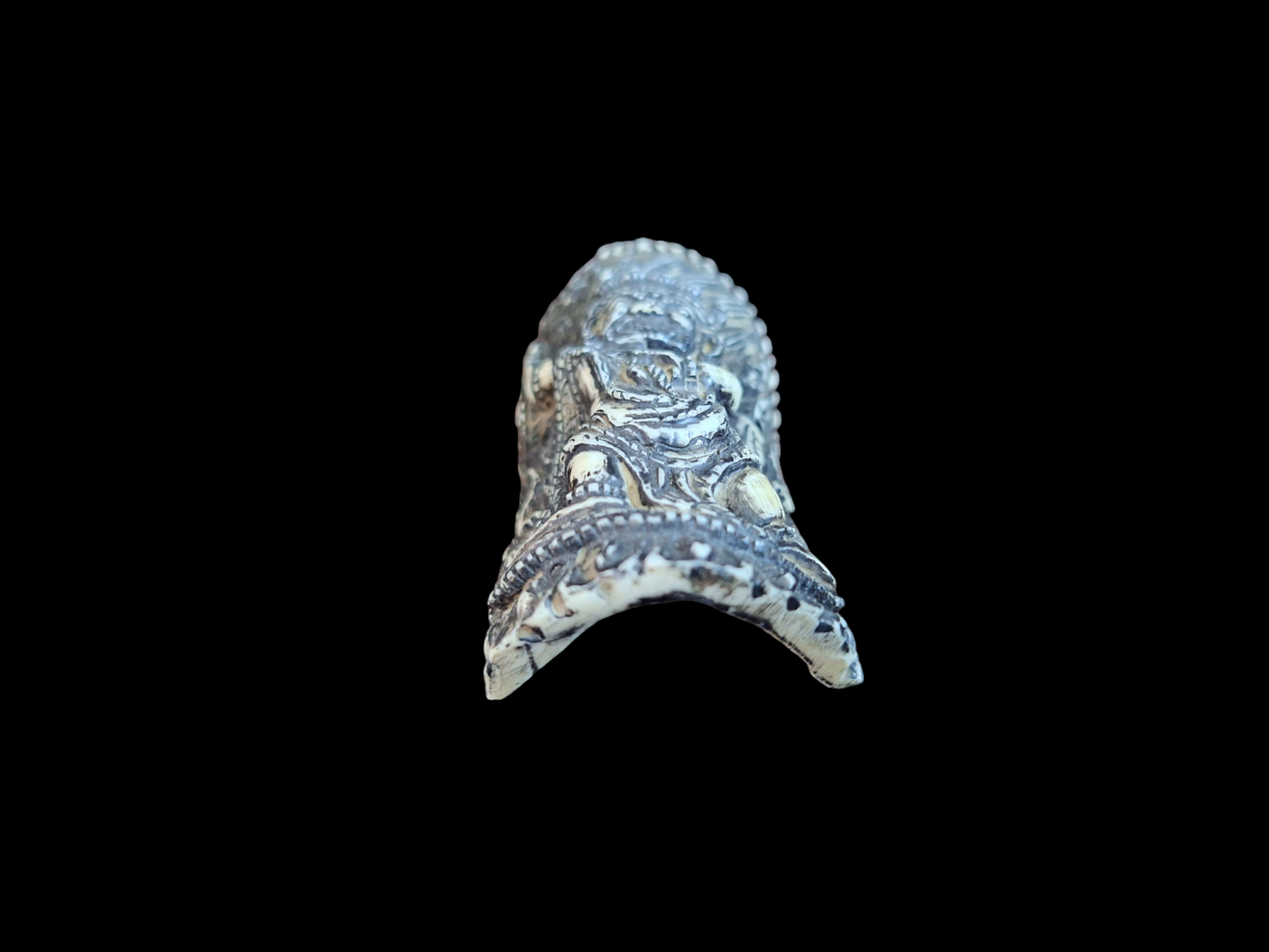 Vintage yak bone carving Vajrapani Krodha