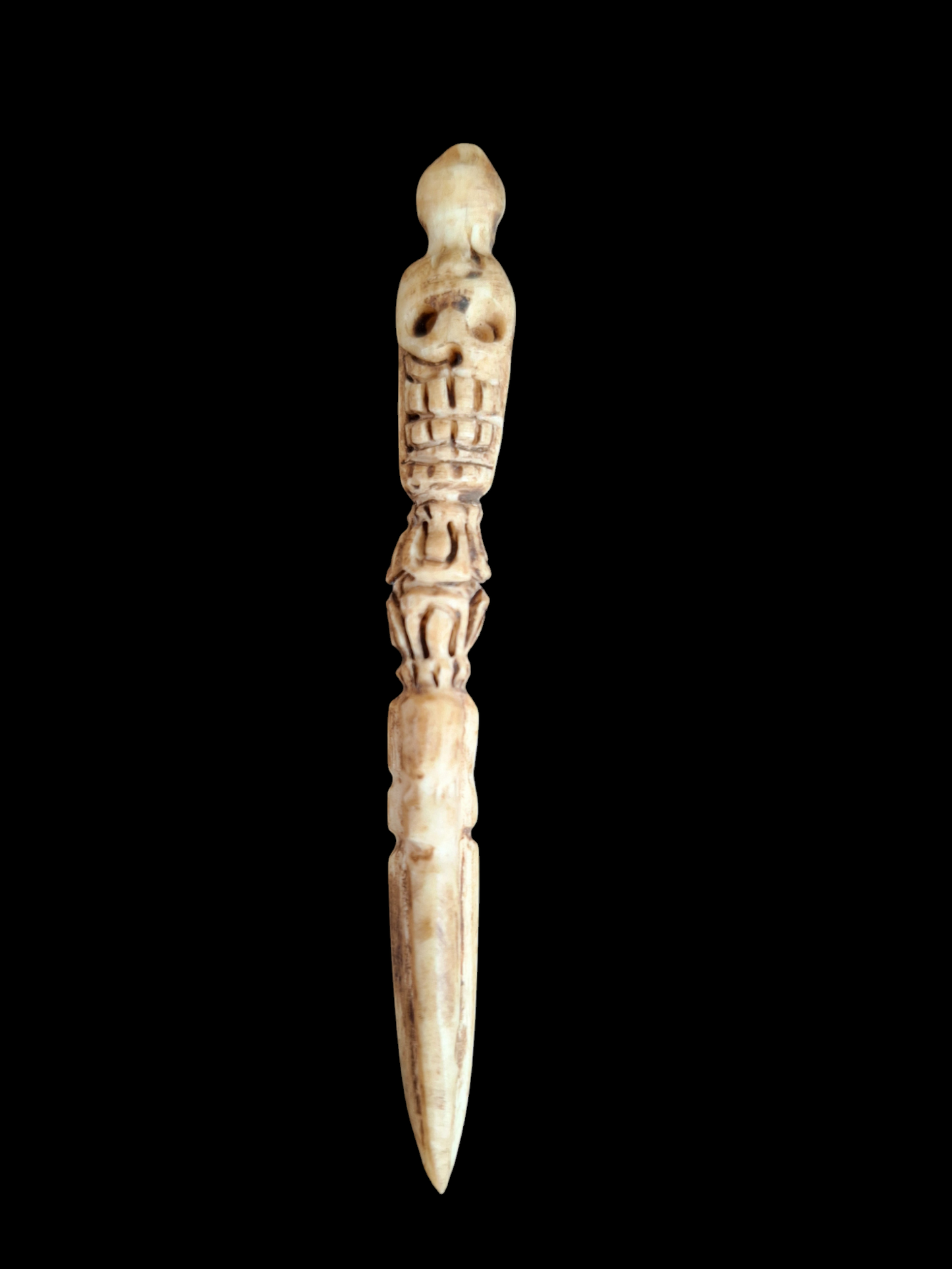 Bone carved phurba pendant #2