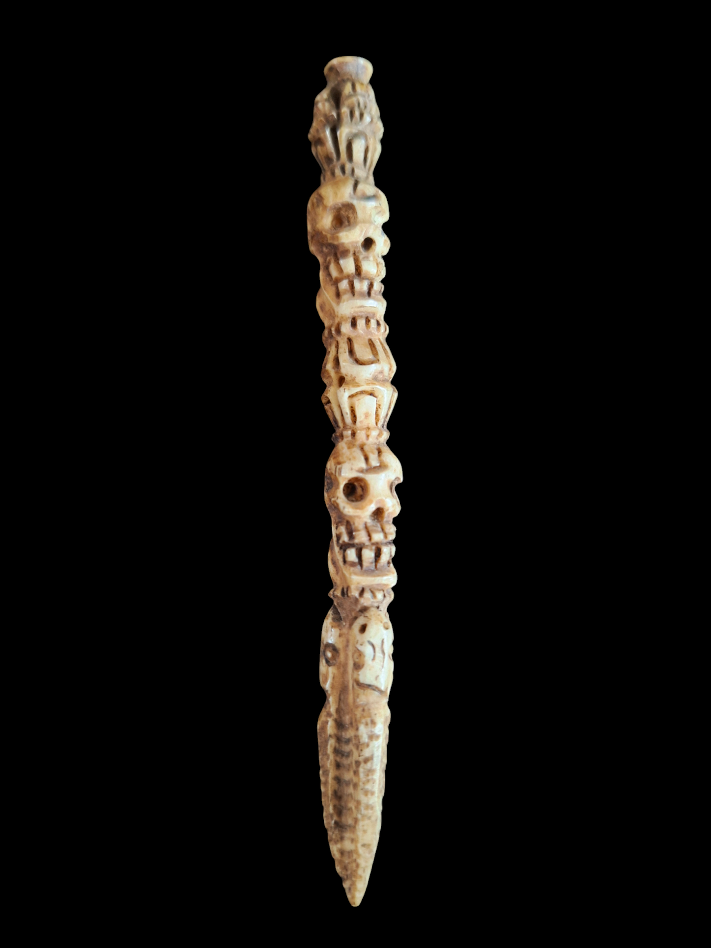 Bone carved phurba pendant #4