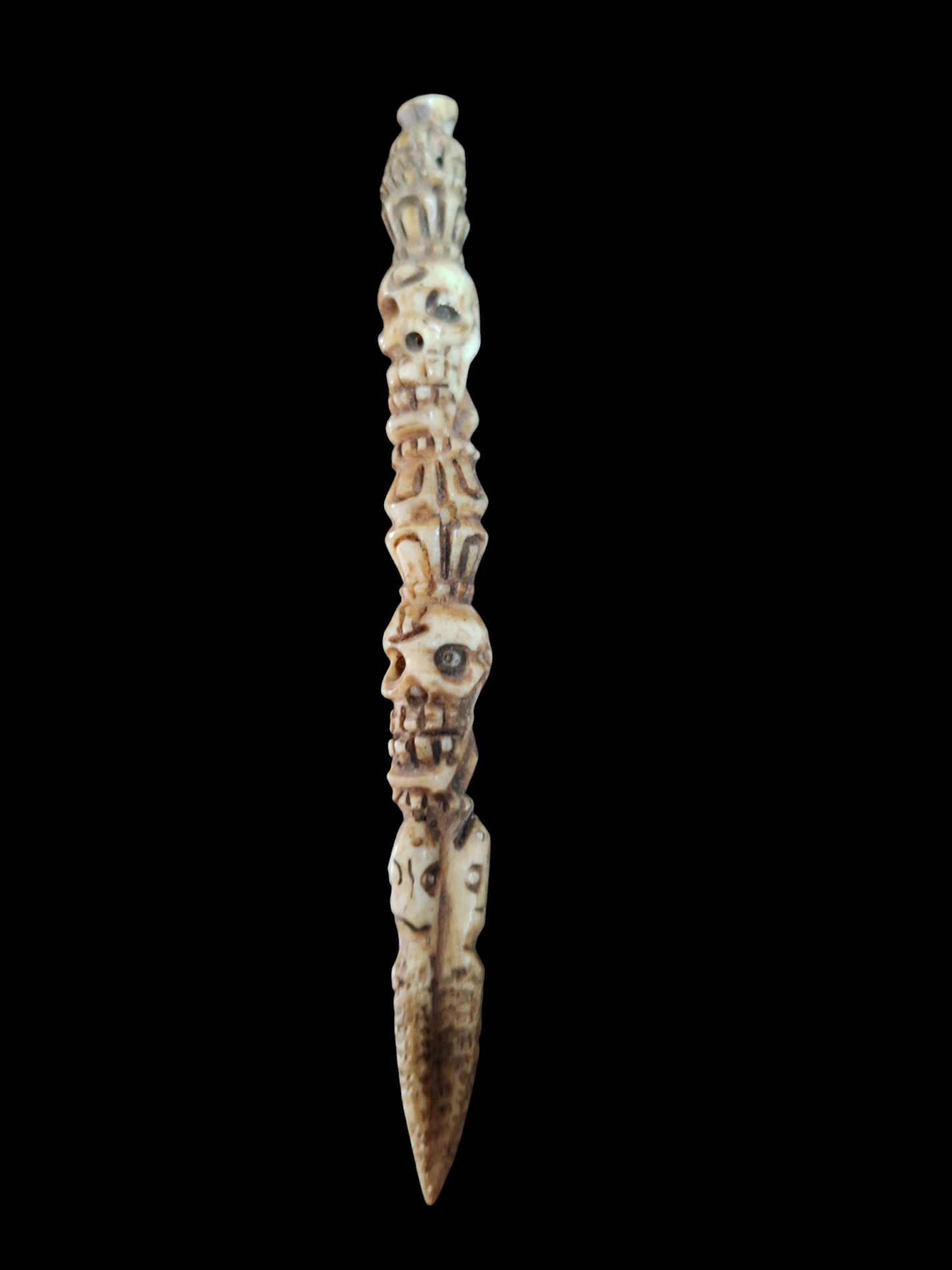 Bone carved phurba pendant #4