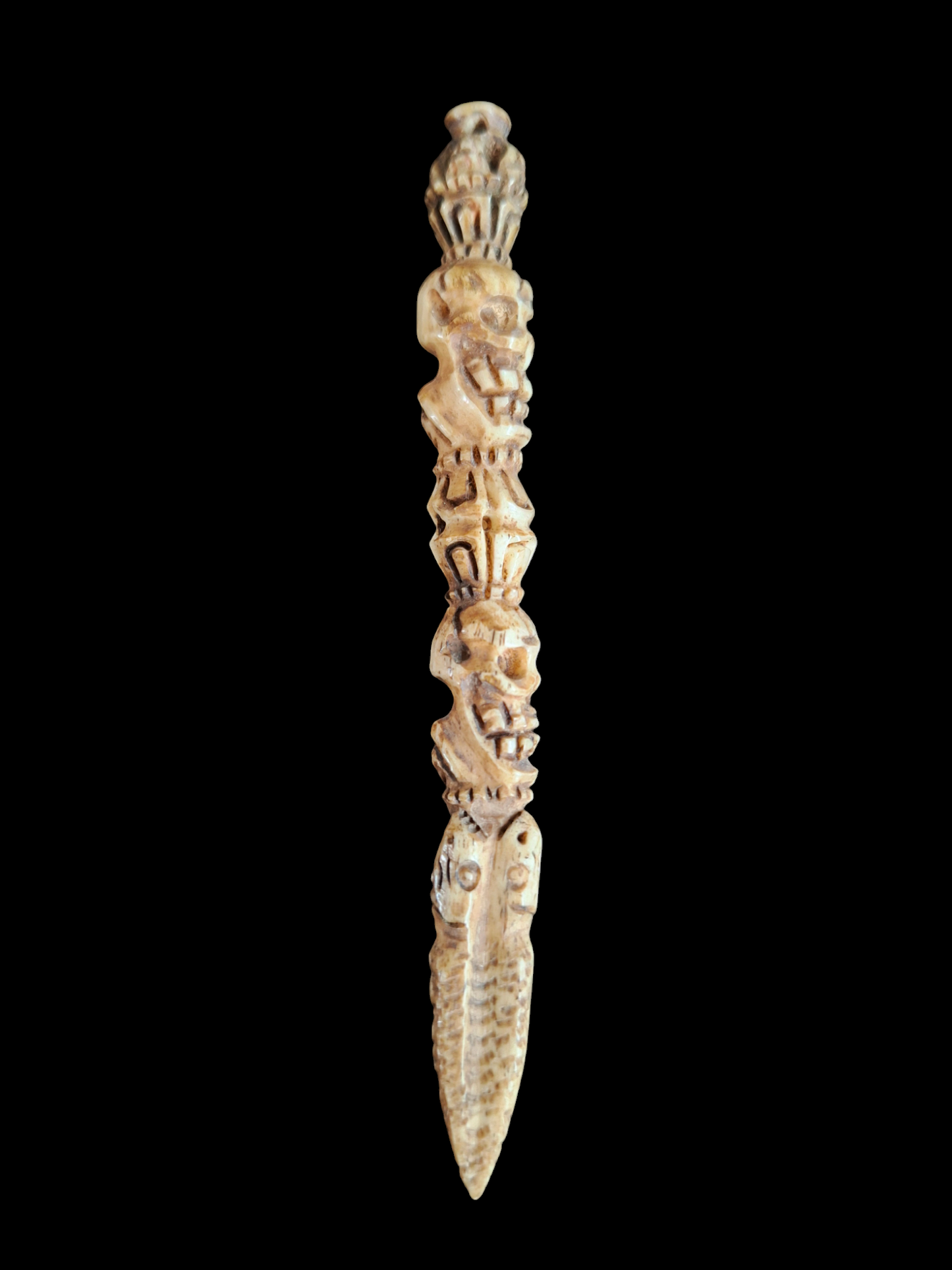 Bone carved phurba pendant #4