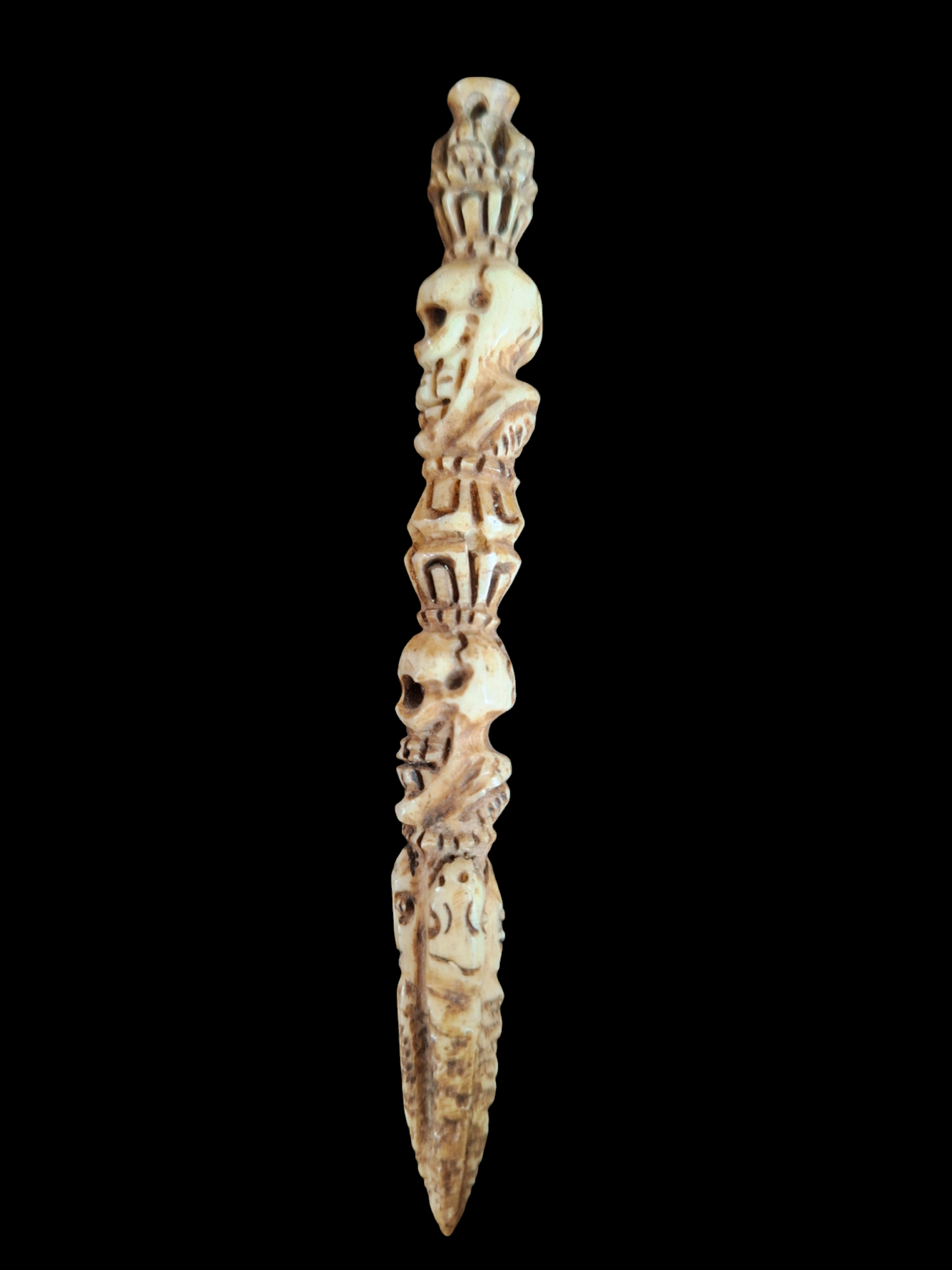 Bone carved phurba pendant #4