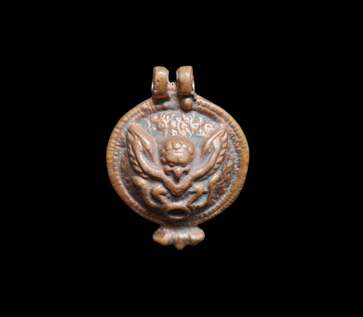 Red copper Garuda pendant