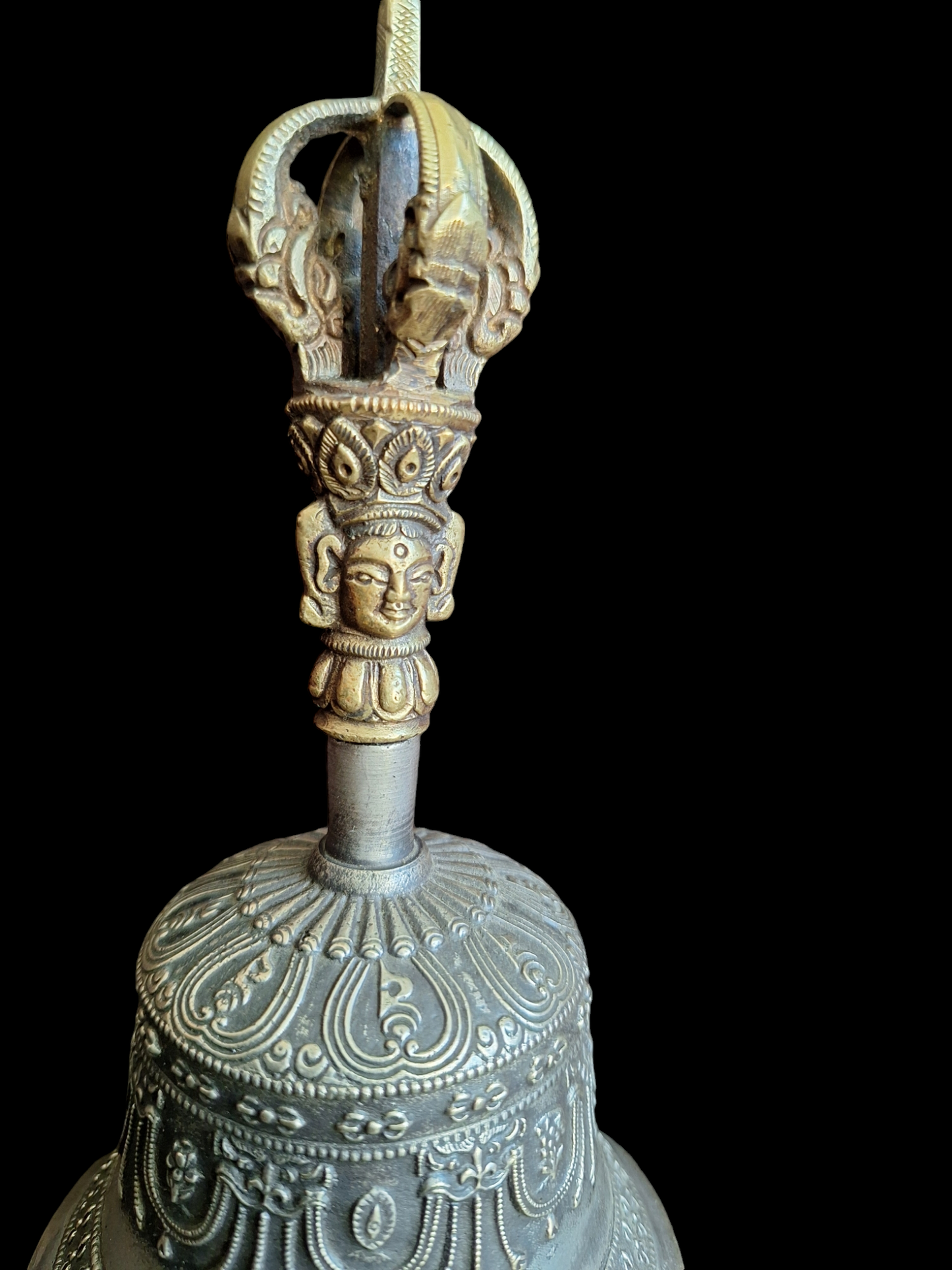 Vintage Tibetan Buddhist bell and dorje set