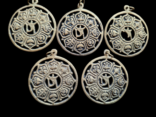 Auspicious symbols pendant