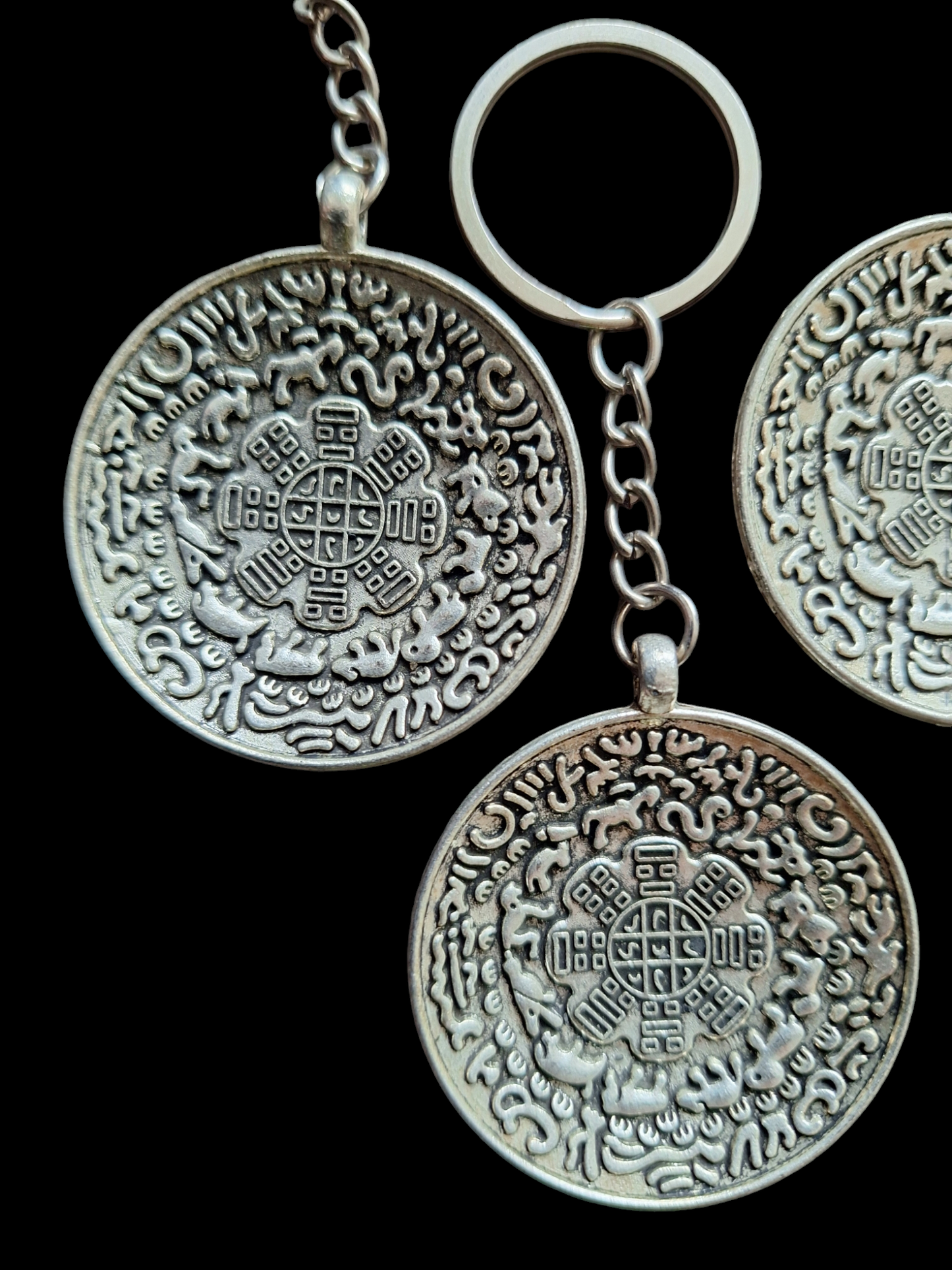 Keychain Auspicious Symbols with Lo Shu #1