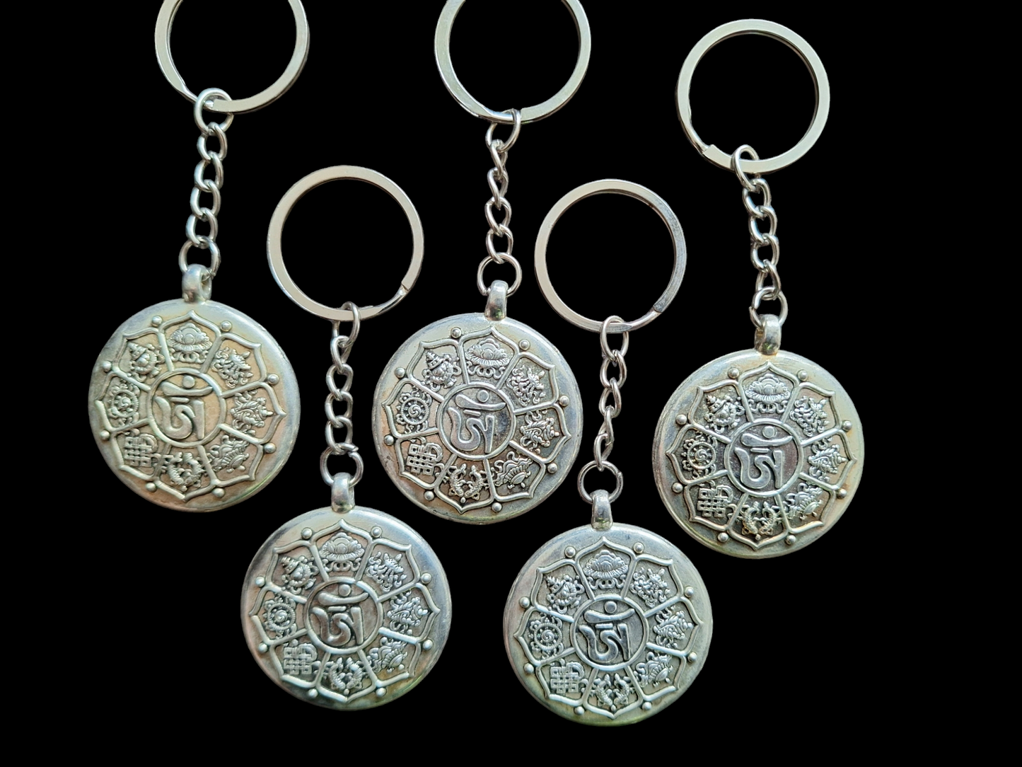 Keychain Auspicious Symbols with Lo Shu #1