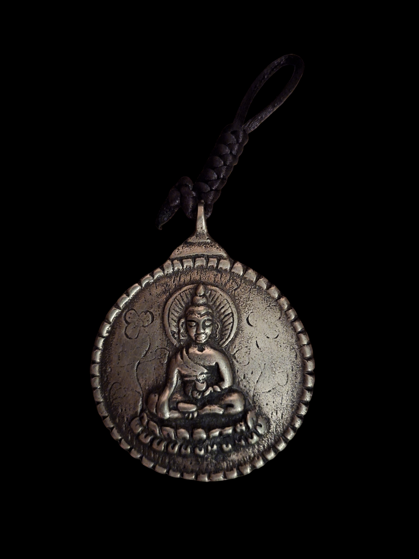 Nepalese mirror Buddha and Lo Shu 60 mm