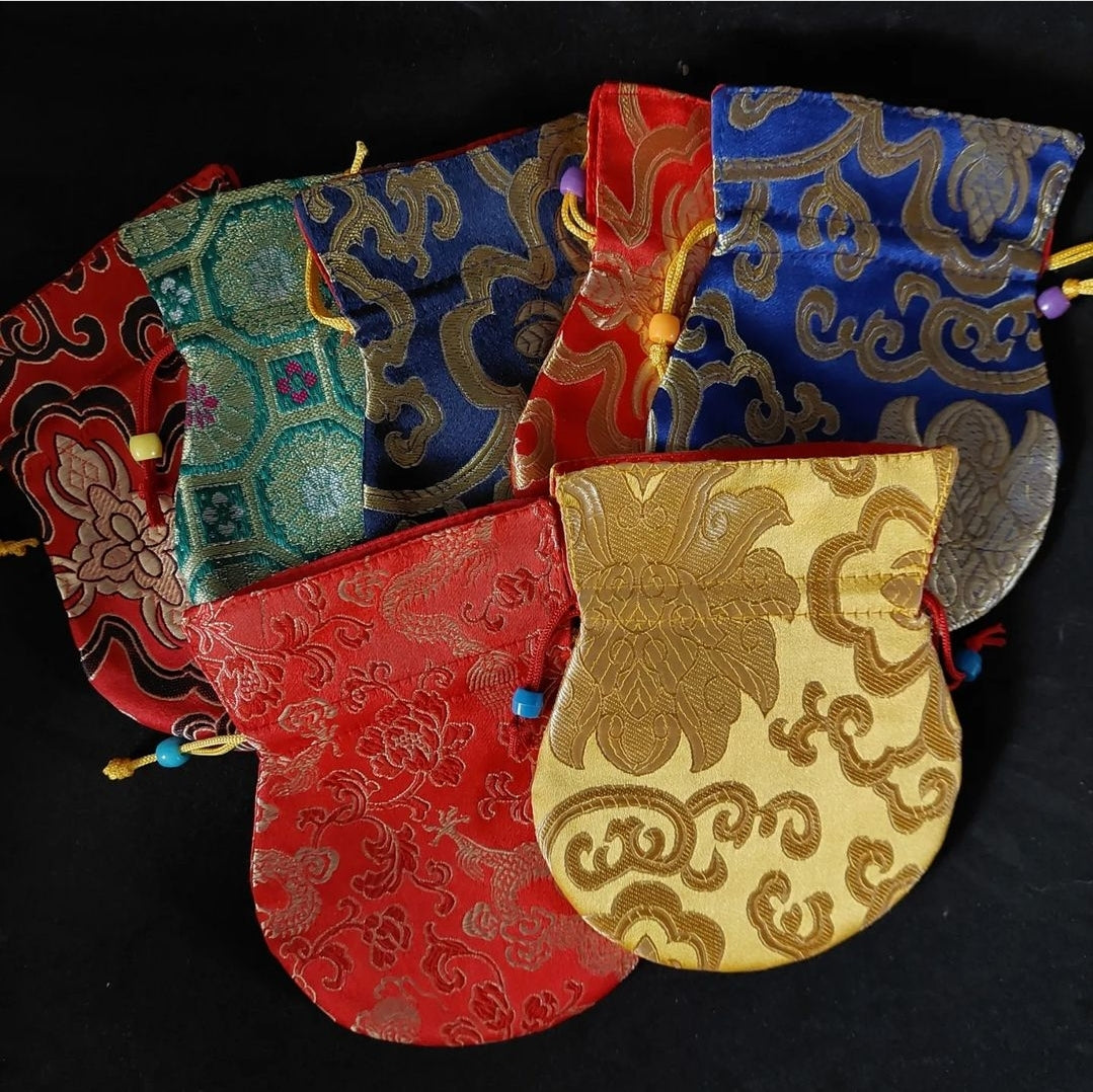 Tibetan silk pouch #1