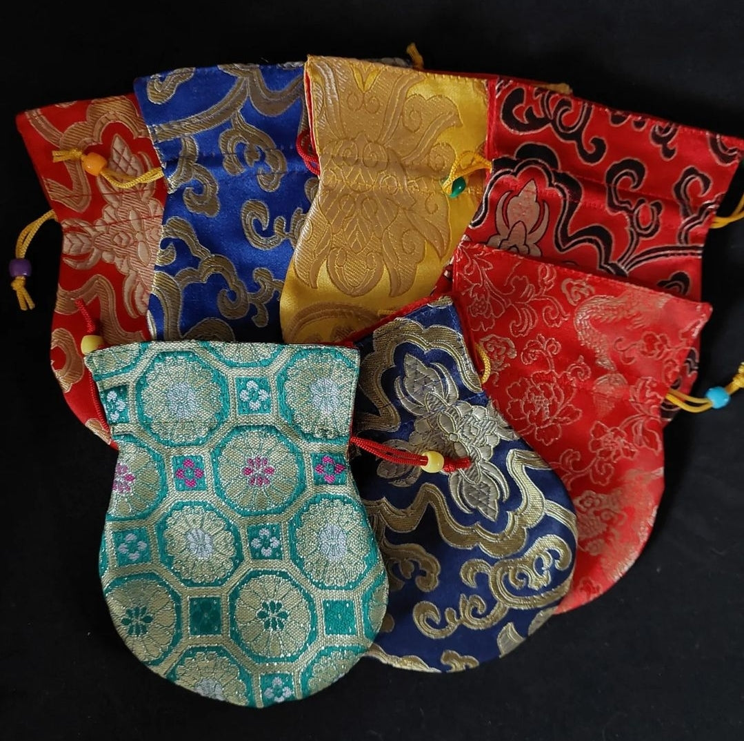 Tibetan silk pouch #1