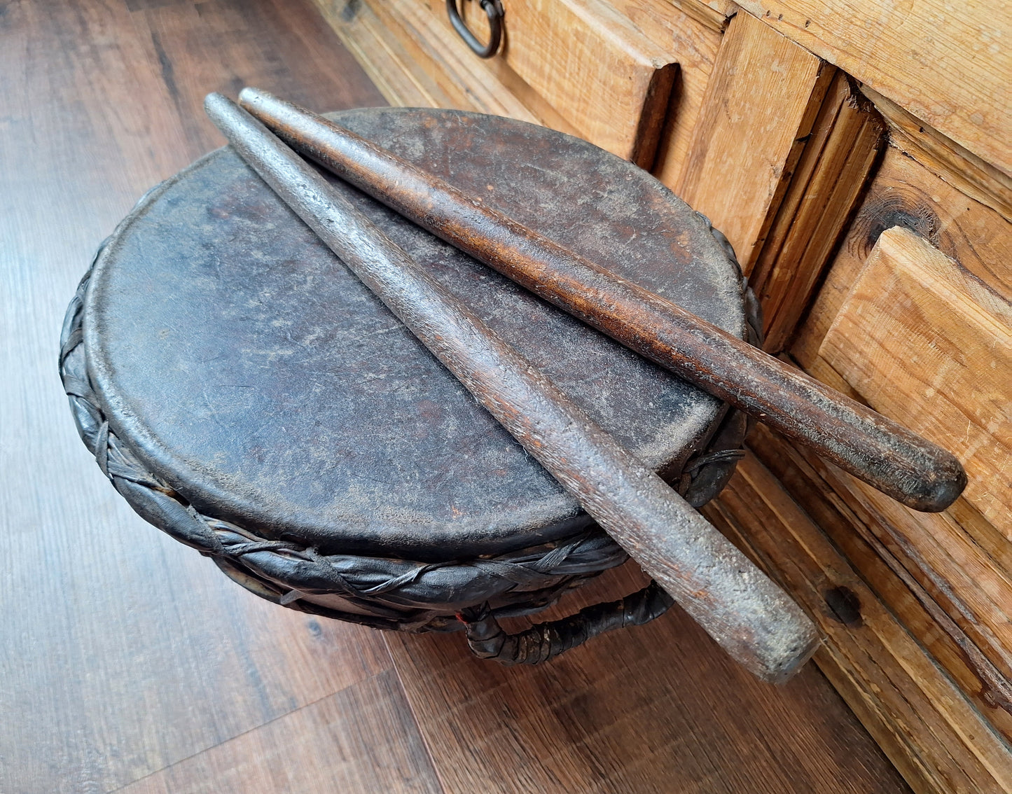 Old African traditional coptic church drum