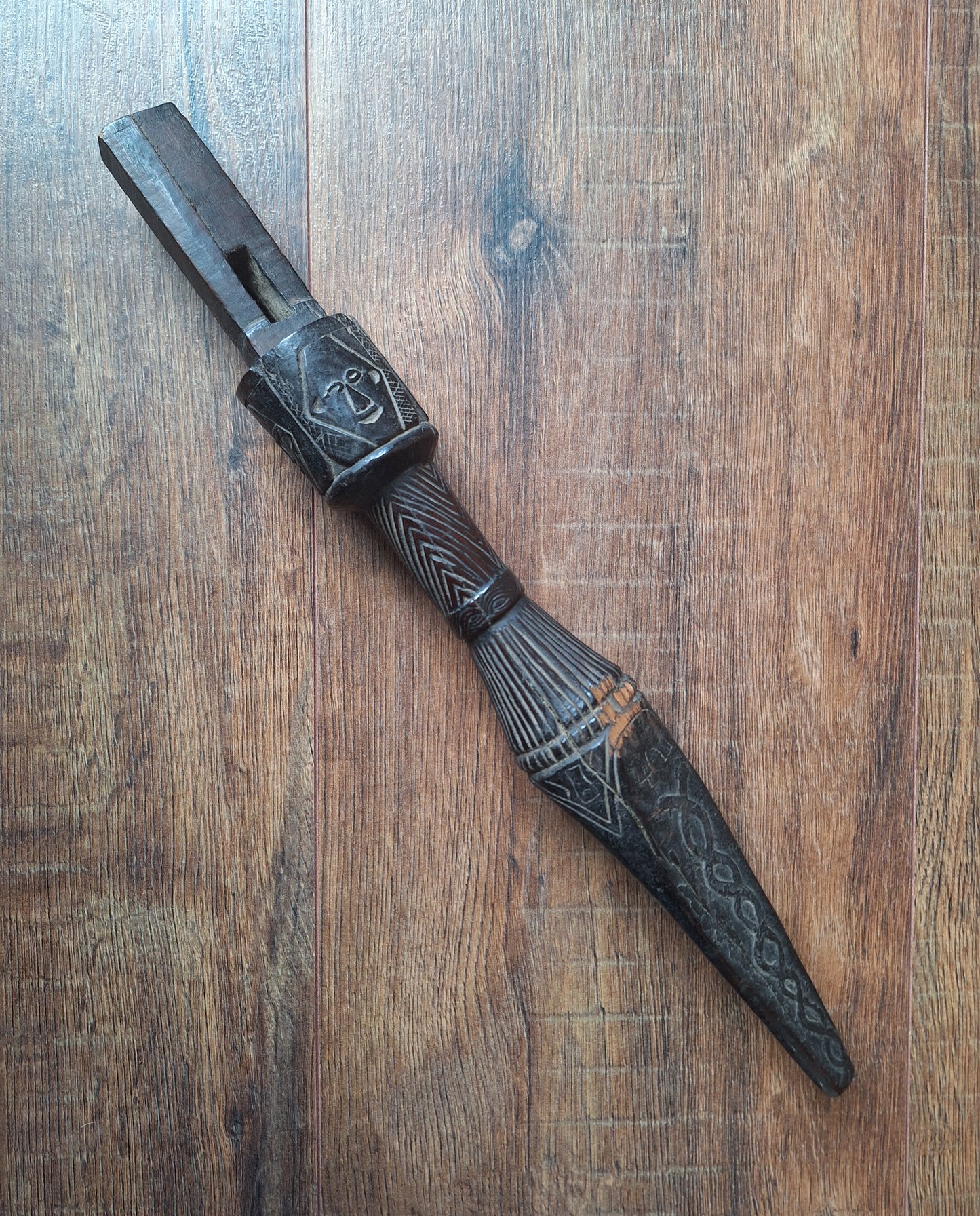 Antique Nepalese dhyangro drum handle #3