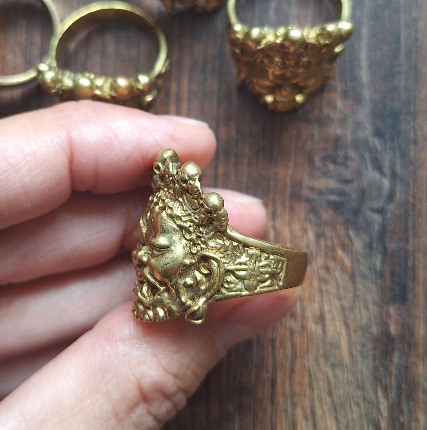 Brass ring Mahakala