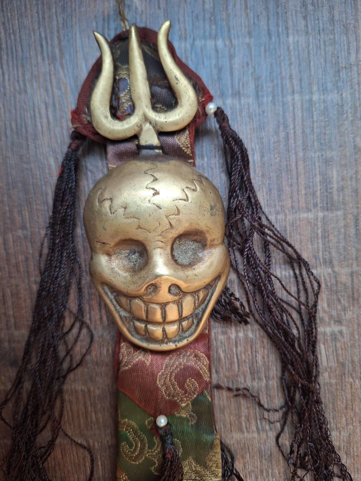 Vintage Tibetan amulet wallhanger Citipati