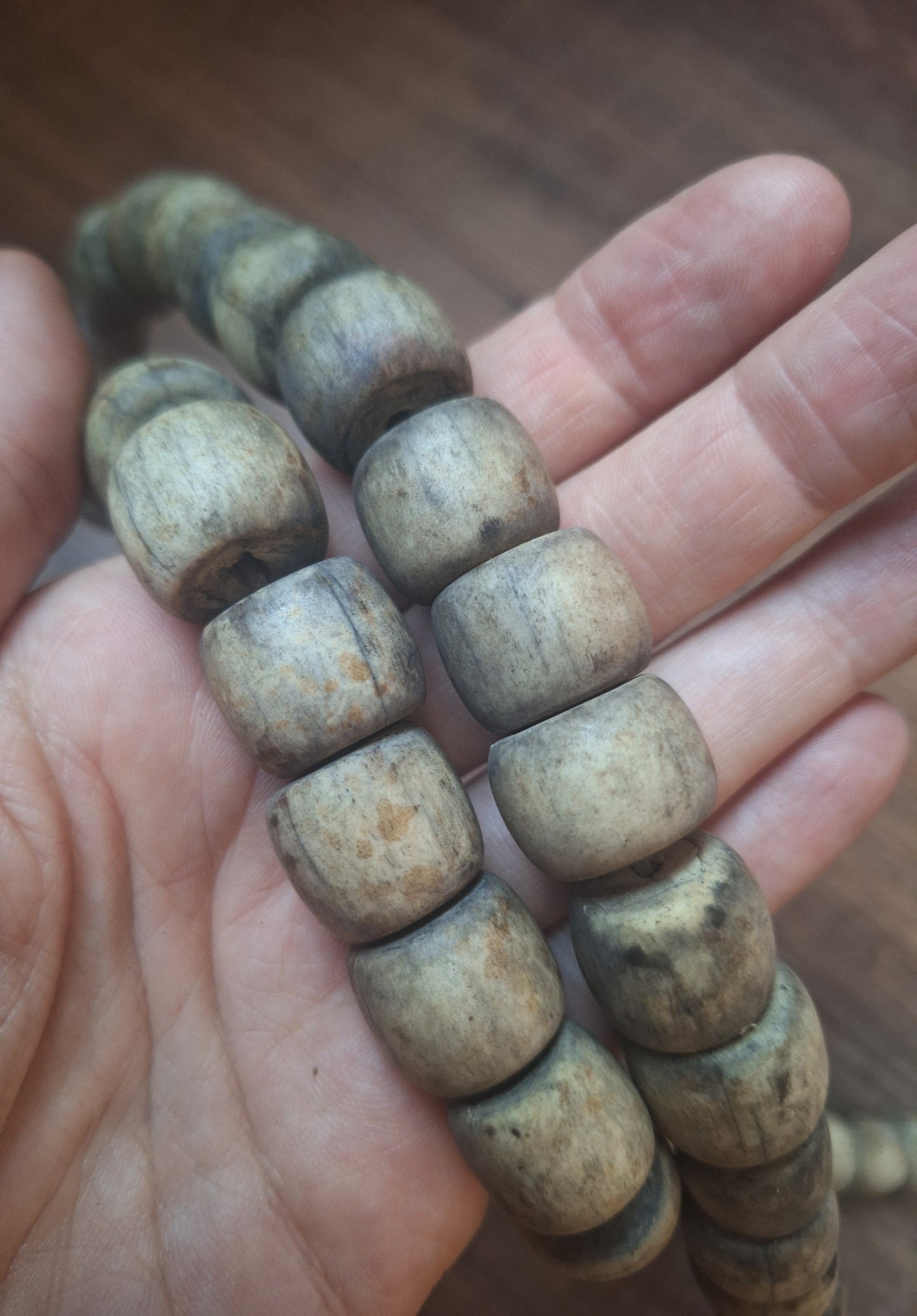 Old Nepalese bone bead necklace