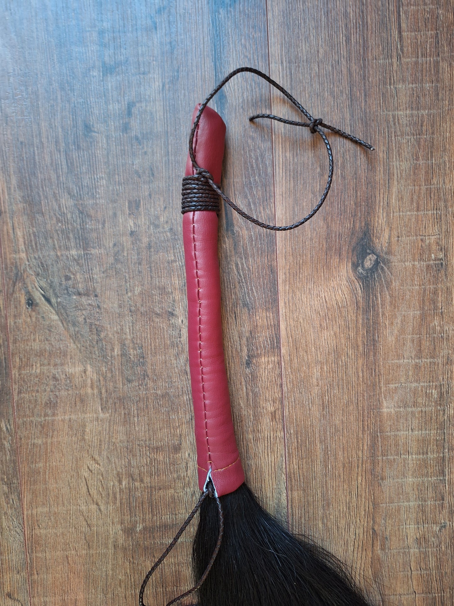 Horse tail shamanic whip
