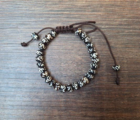 Yak bone mala bracelet, crafting project