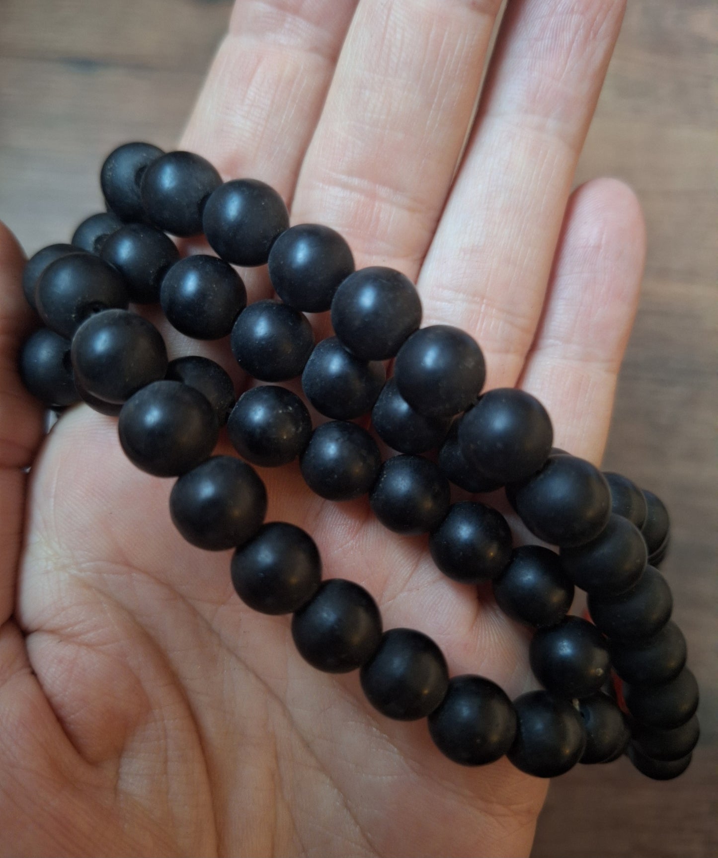 Vintage shaligram mala, crafting project