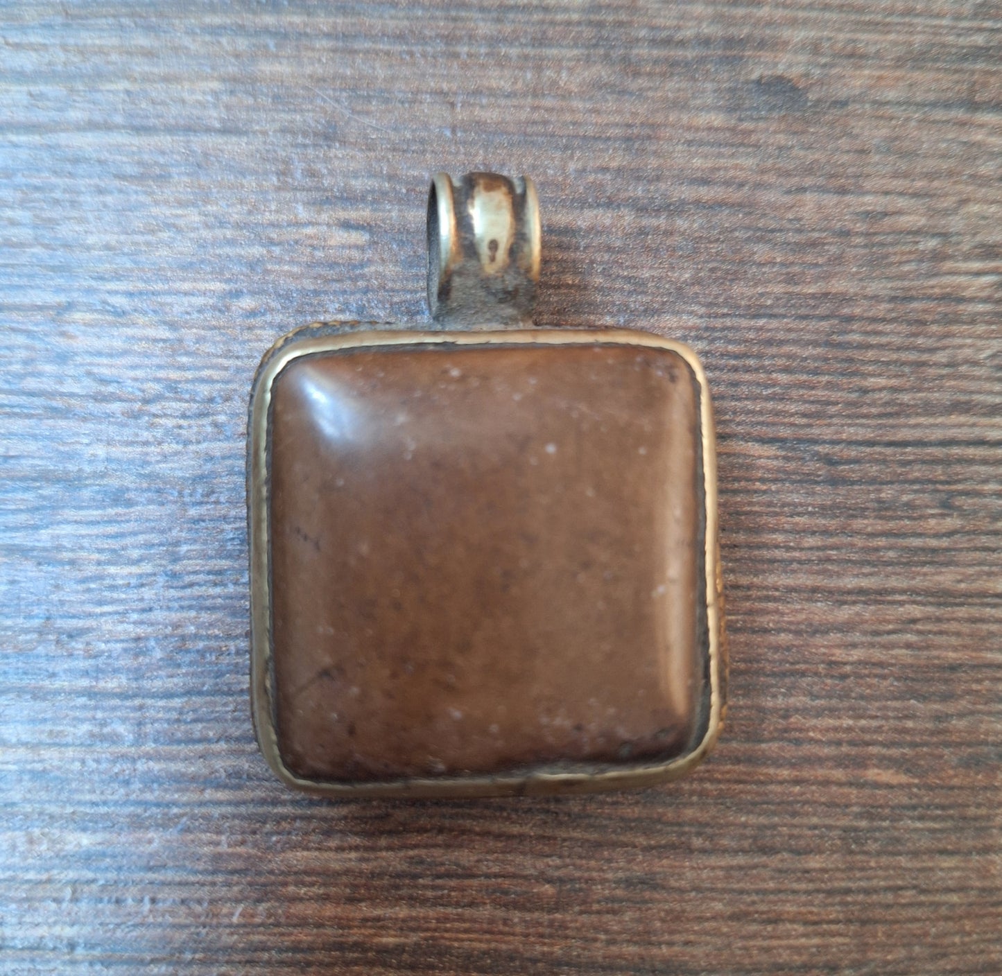 Vintage Tibetan silver and stone pendant
