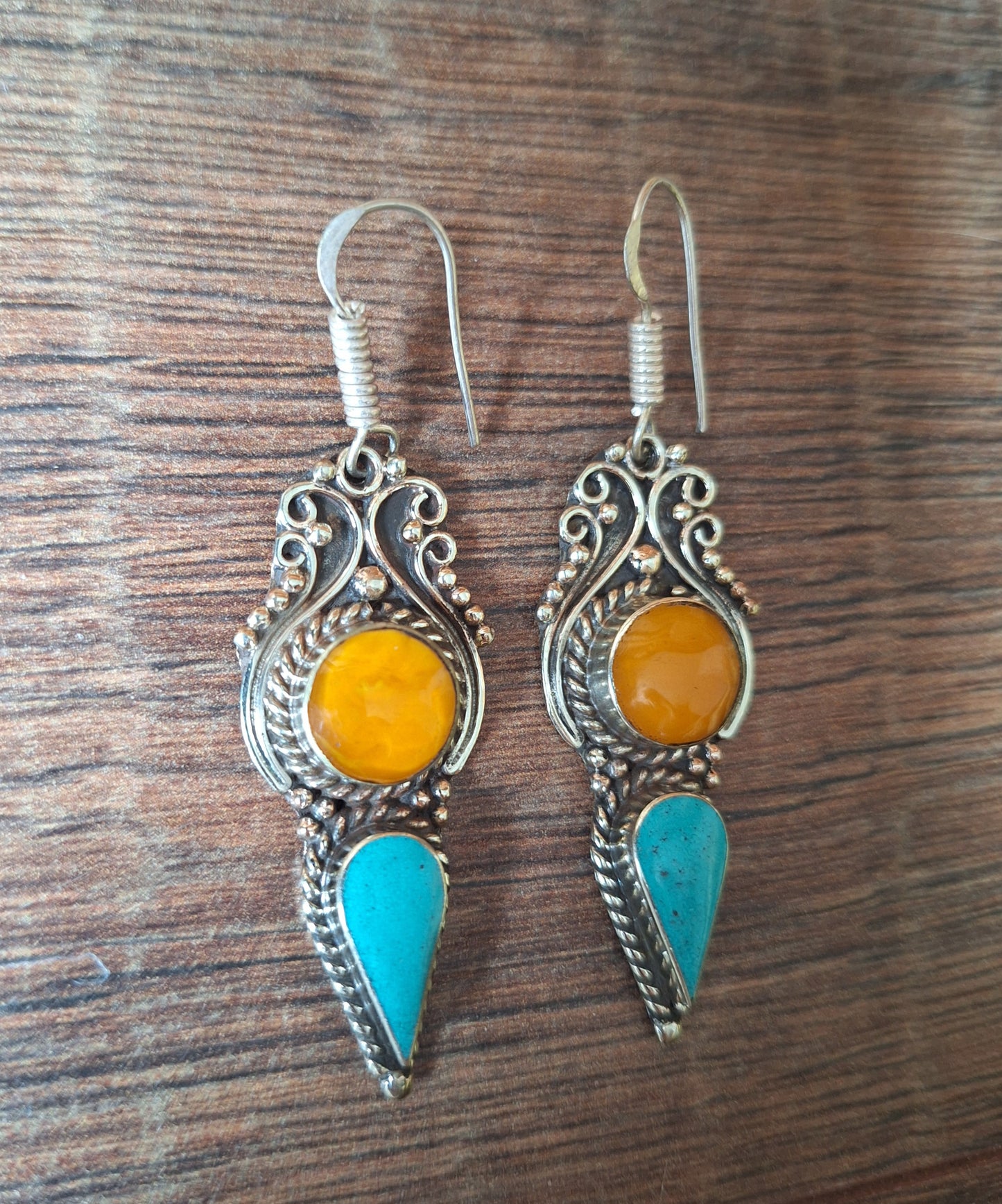 Tibetan silver earrings