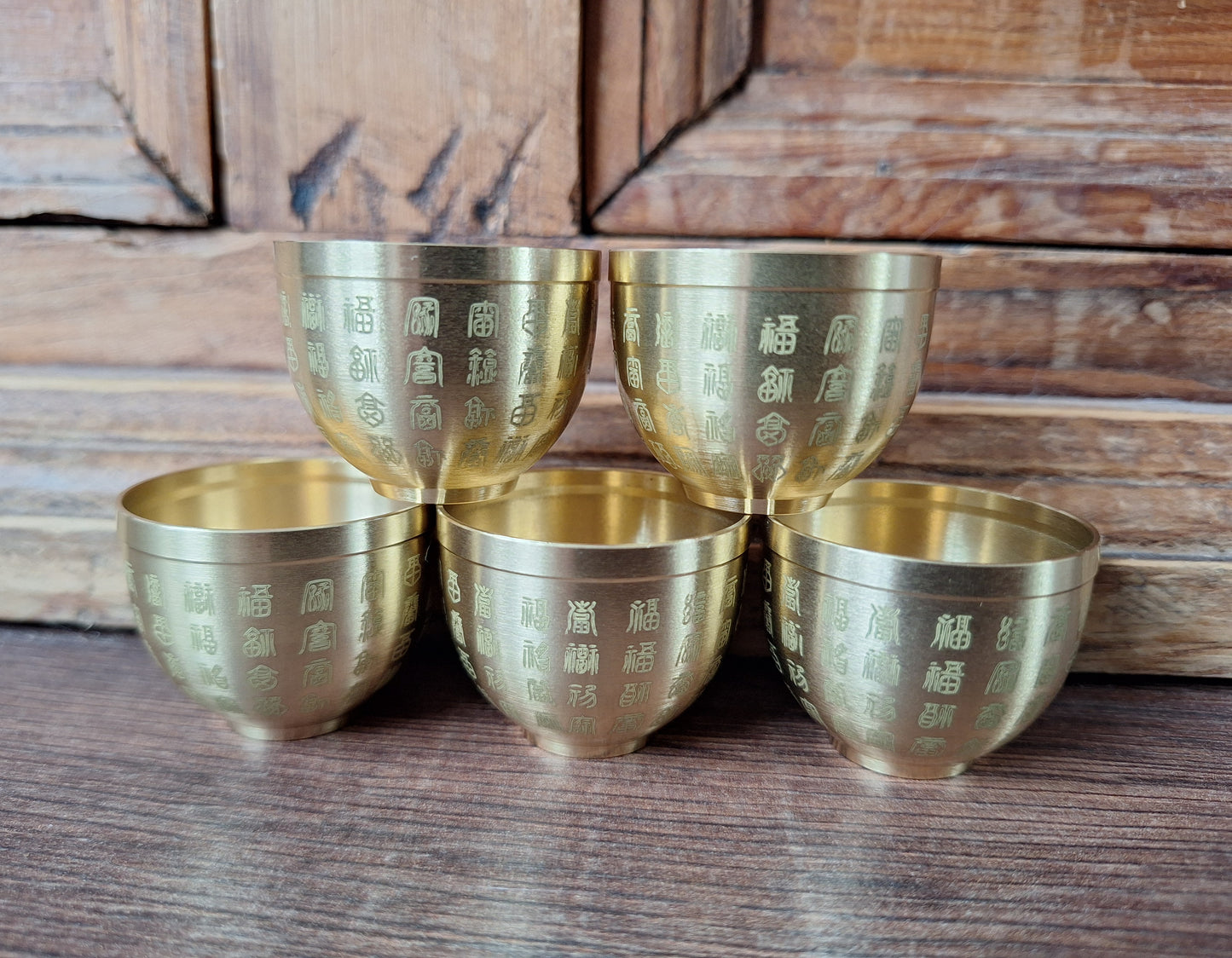 Stainless steel offering bowl Hundred Blessings