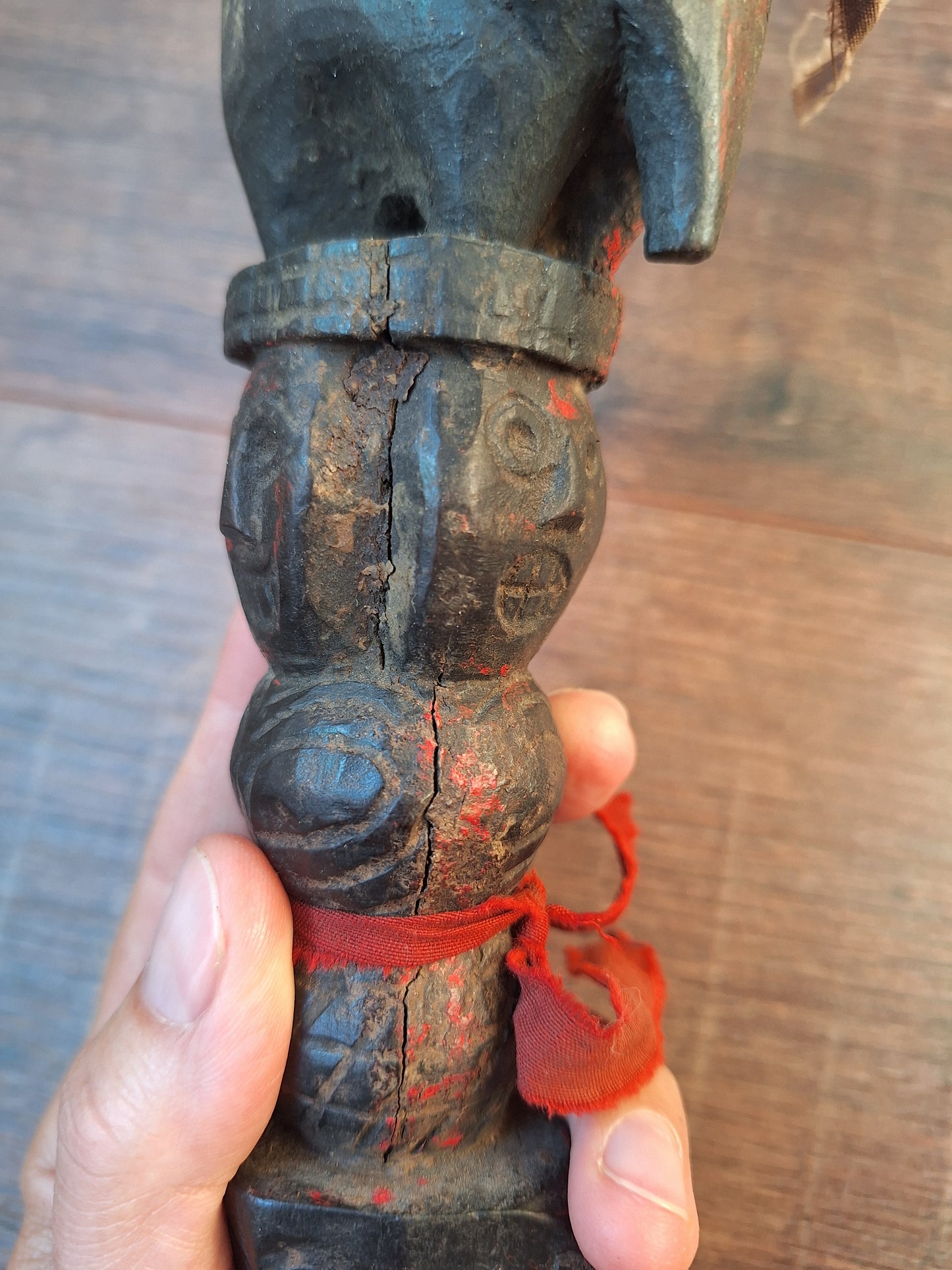 Antique wooden phurba #56