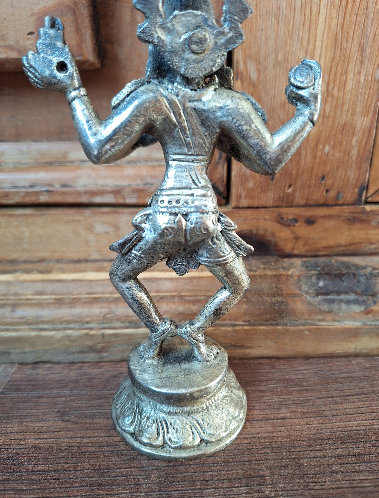 Vintage silver bronze Shiva Nataraja figurine