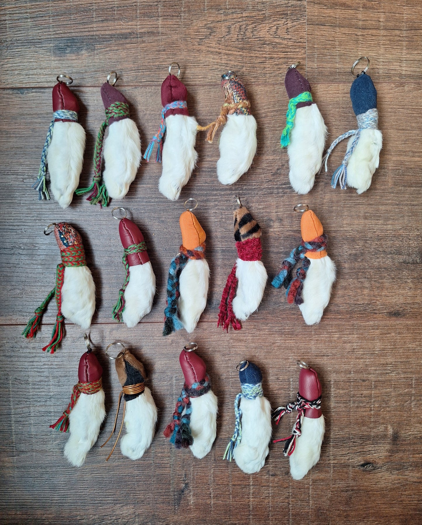 Rabbit paw pendants