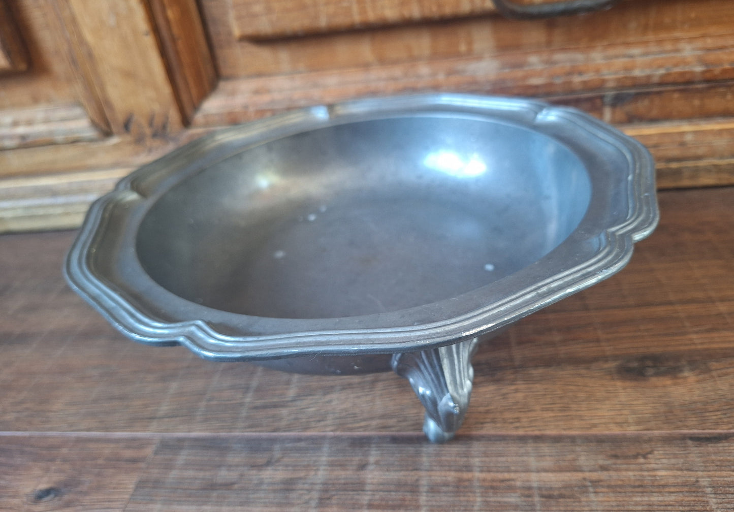Vintage pewter bowl for burning incense or herbs #3