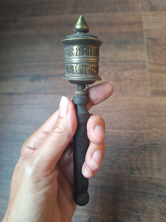 Old Tibetan prayer wheel
