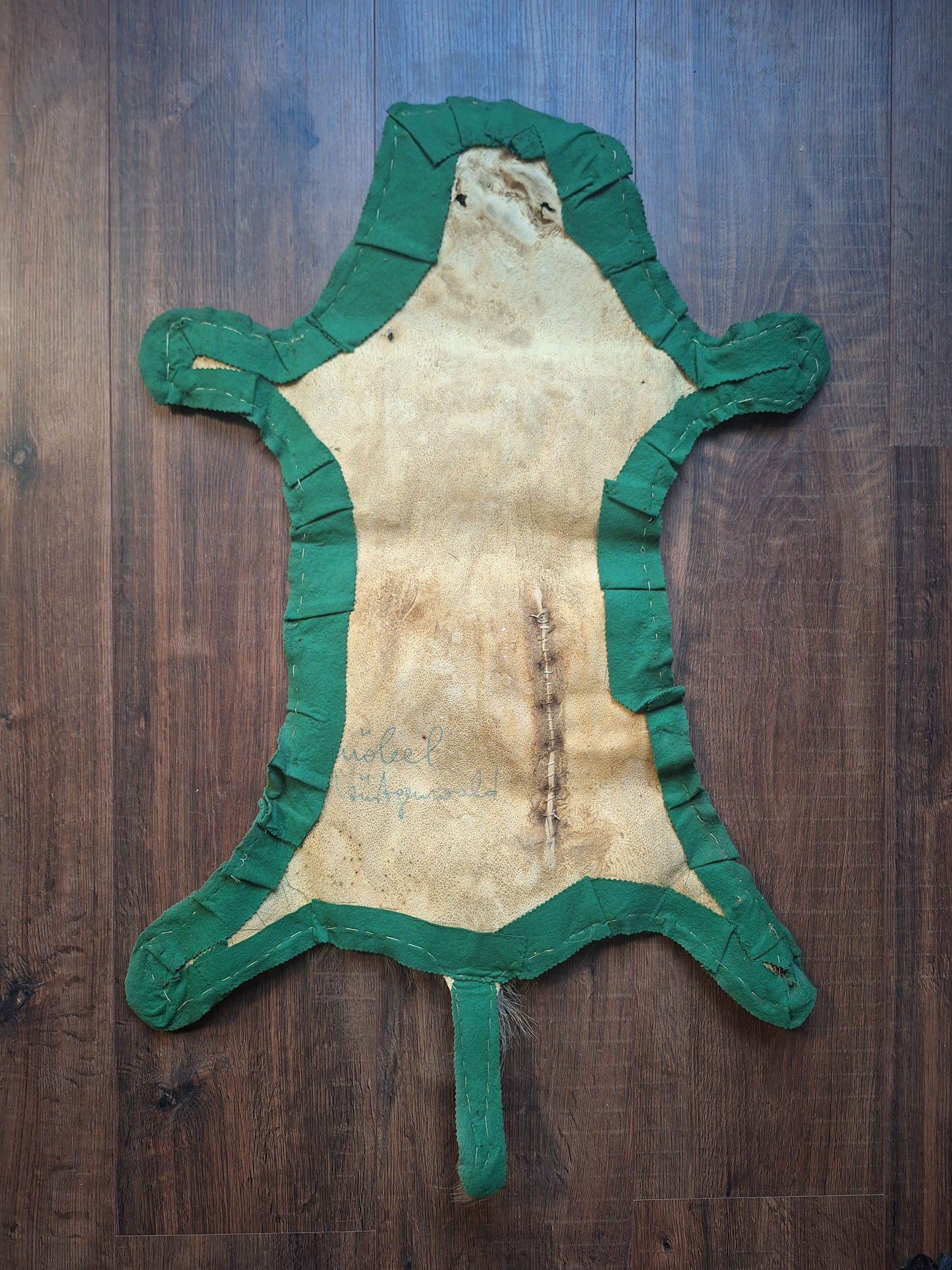 Vintage badger hide preparation