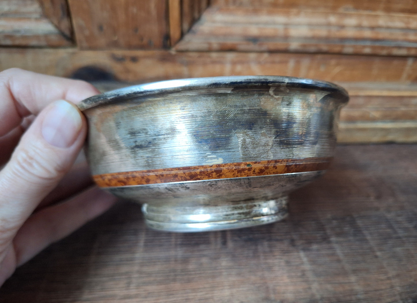 Vintage Mongolian silver offering bowl