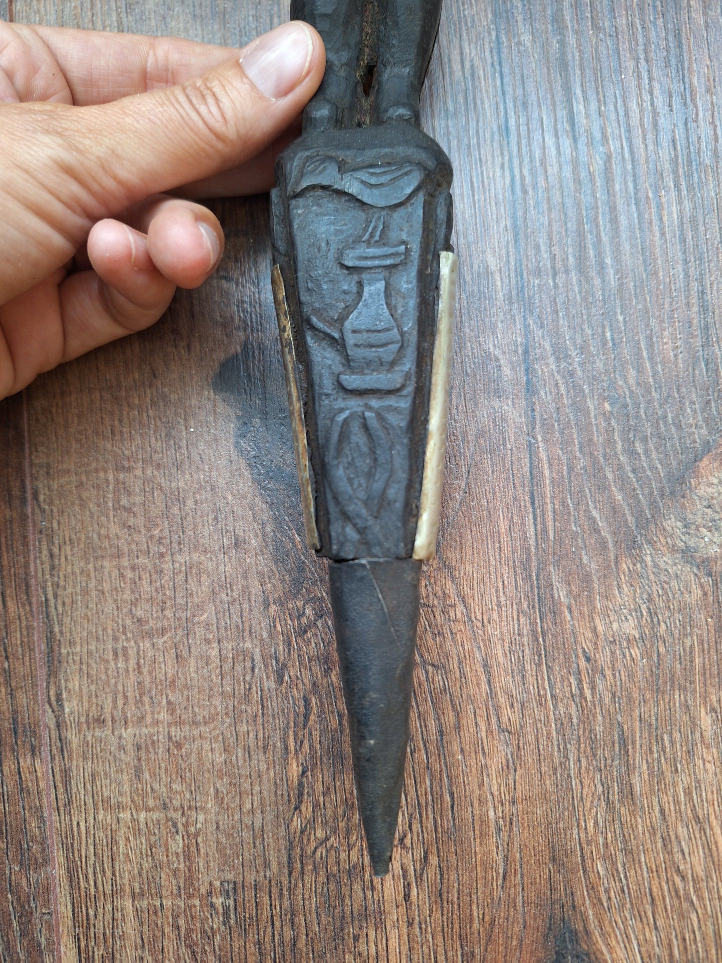 Antique wooden phurba #49