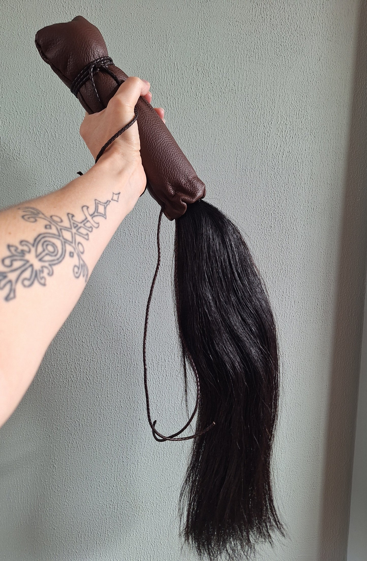 Horse tail shamanic whip
